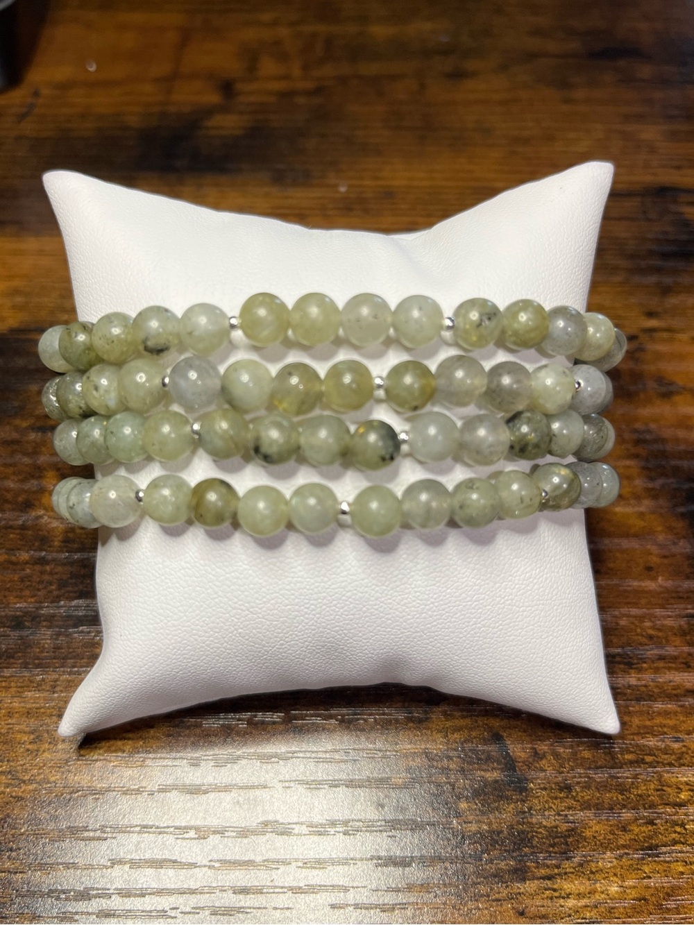 ✨ Genuine Labradorite Bracelet Stack | Set of 4 Sterling Silver Accents ✨